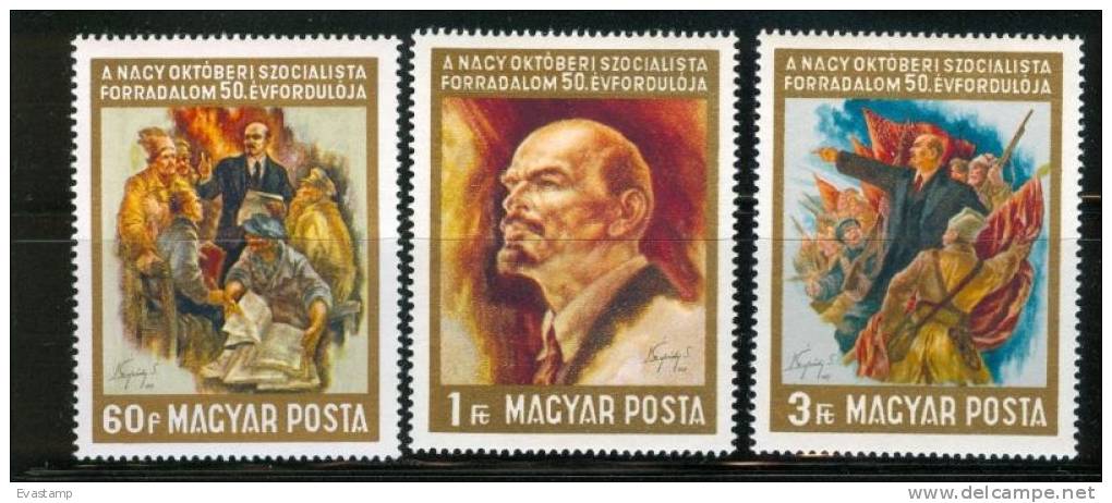 HUNGARY - 1967.Russian October Revolution - LENIN Cpl.Set MNH! - Unused Stamps