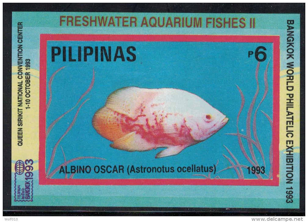 Philippines. 1993. Fish. MNH Overprinted SS. SCV = 5.25 - Fishes