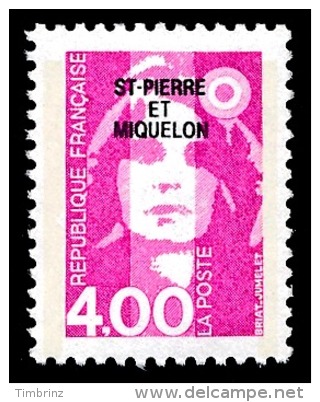 ST-PIERRE ET MIQUELON 1992 - Yv. 556 **   Faciale= 0,61 EUR - Mar.Bicentenaire 4f Rose ..Réf.SPM11089 - Unused Stamps