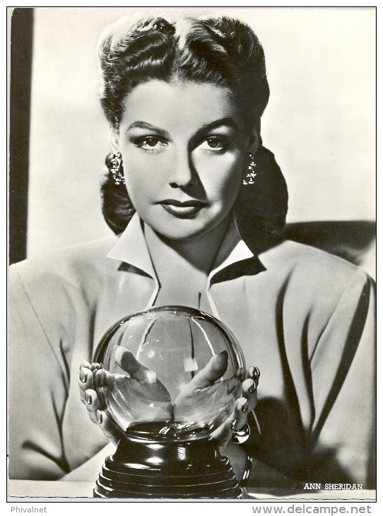 FOTOGRAFIA DE ANN SHERIDAN  , ACTRICES , CINE , CHOCOLATES CLOVIS, APROX. 17 CM. X 22 CM. - Fotos