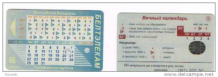 BIELORUSSIA (BELARUS) - CHIP BELTELECOM - 1996 GREY CALENDAR A4    - USED ° -  RIF.1506 - Belarus