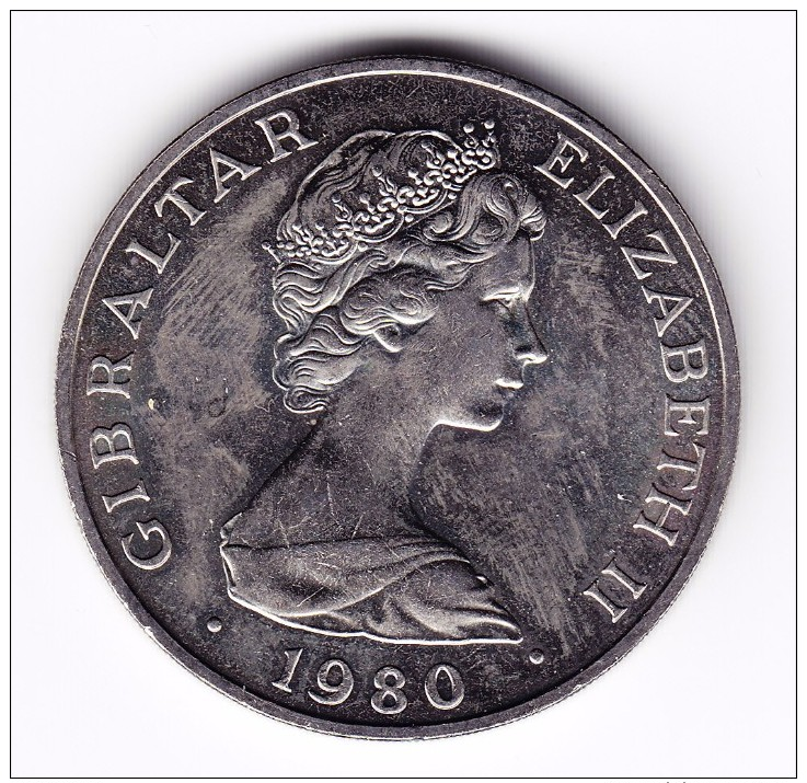 1980 Gibraltar Queen Mother Crown Coin - Gibraltar