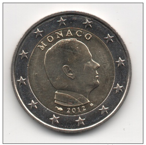MONACO - 2€ Commémorative 2012 - Roi Albert - LUXE - Monaco