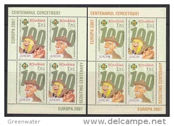 Europa Cept 2007 Romania 2 M/s ** Mnh (F4709) Promotion - 2007