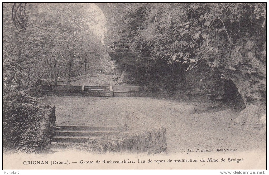 Cp , 26 , GRIGNAN , Grotte De Rochecourbière, Lieu De Repos De Prédilection De Mme De Sévigné - Grignan