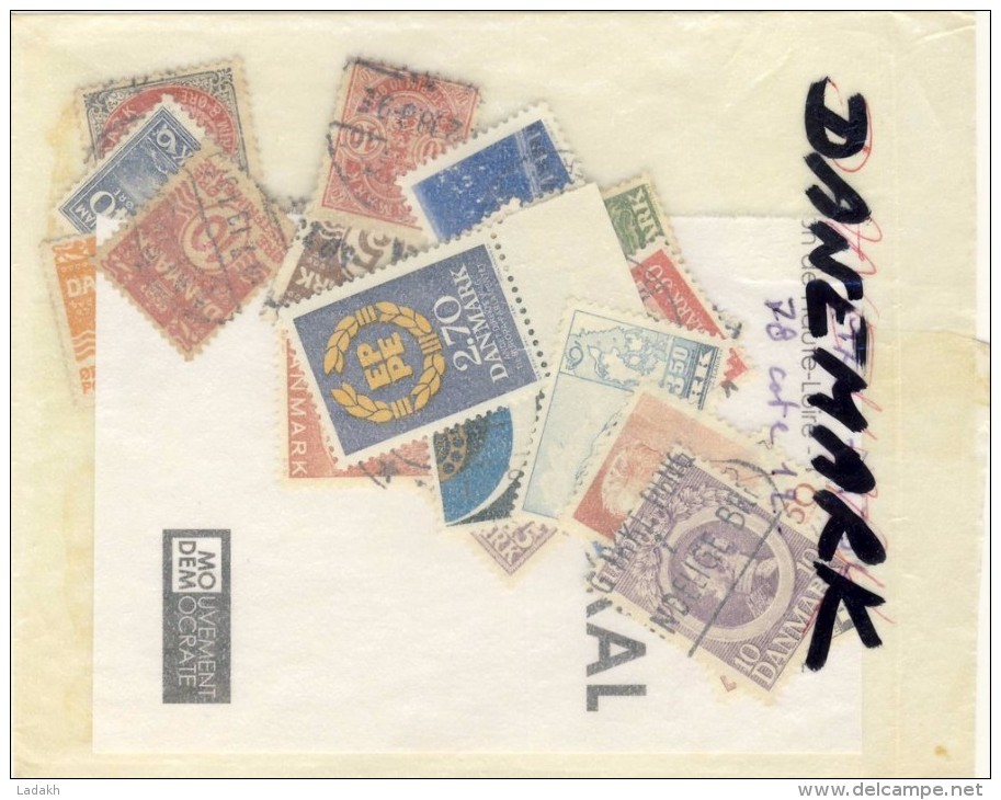 DANEMARK # VRAC DE 24 TIMBRES OBLITERES # - Collections