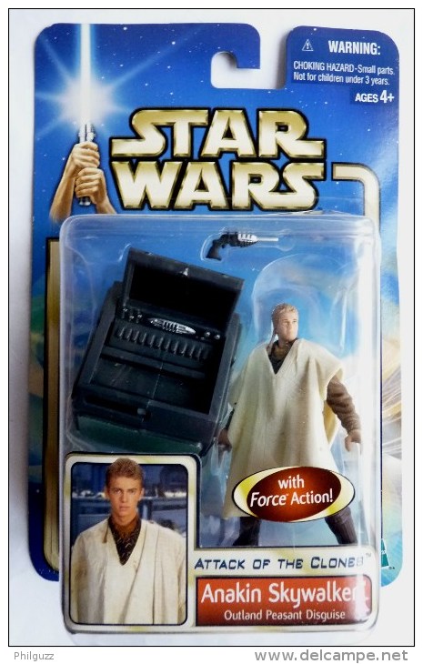 1 FIGURINE STAR WARS 1995 BLISTER US ATTACK OF THE CLONE  ANAKIN SKYWALKER Outland Peasant Disguise - Episode II