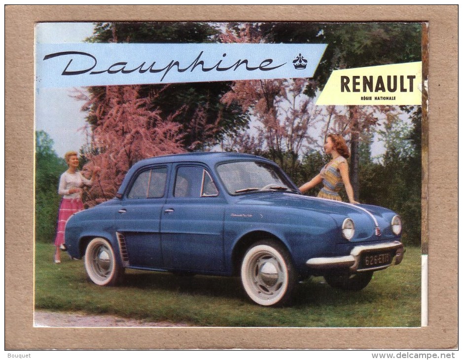 AUTOMOBILES  - PUBLICITE - DEPLIANT 3 VOLETS - RENAULT DAUPHINE - Cars