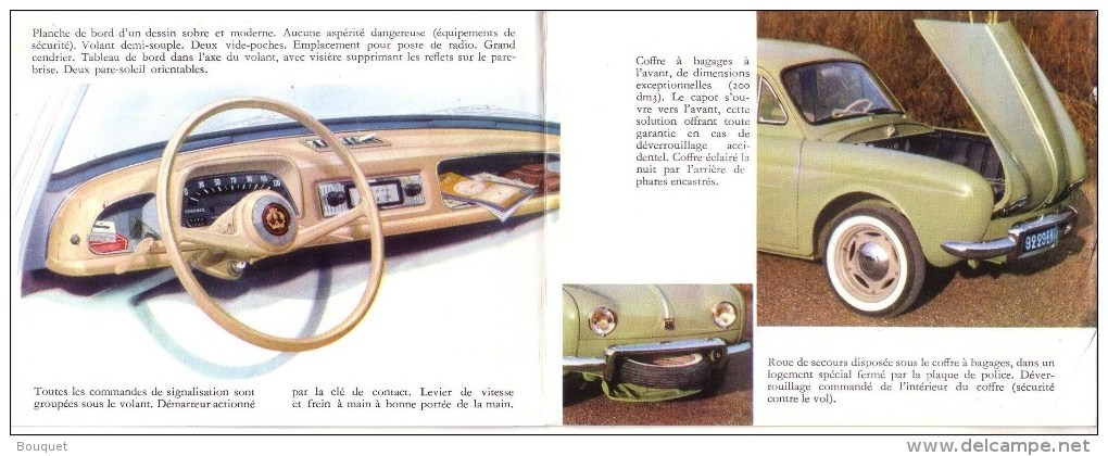 AUTOMOBILES  - PUBLICITE - DEPLIANT 3 VOLETS - RENAULT DAUPHINE - Cars