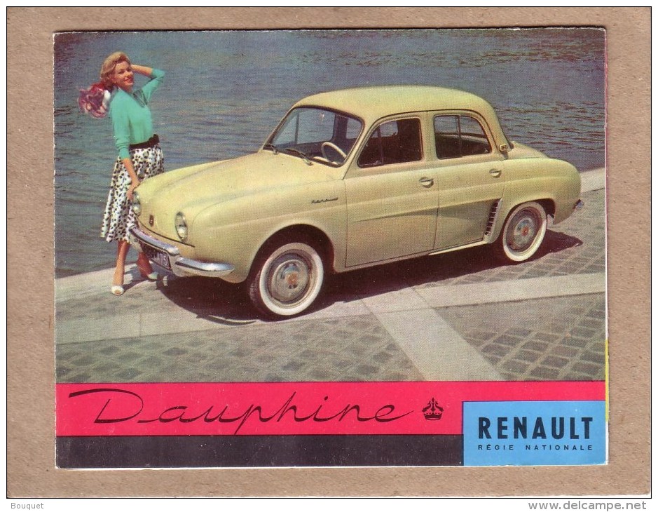 AUTOMOBILES  - PUBLICITE - DEPLIANT 3 VOLETS - RENAULT DAUPHINE - Voitures