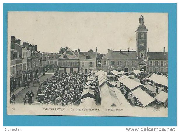 CPA Le Marché Sur La Place ROMORANTIN 41 - Romorantin