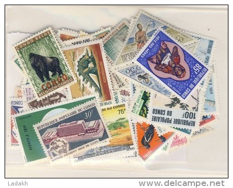 CONGO # VRAC DE 120 TIMBRES # 64 NEUFS ET 56 OBLITERES # - Collections