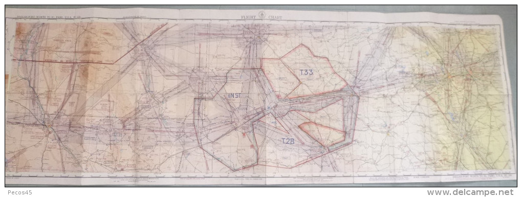 Carte Aérienne U.S.A. : DALLAS - FORT WORTH / EL PASO - FC 218 - 1952 - Autres & Non Classés