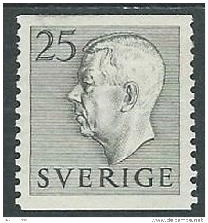 1951-52 SVEZIA GUSTAVO VI ADOLFO 25 ORE MH * - ZX7.8 - Unused Stamps