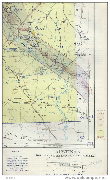 Carte Aérienne U.S. Air Force - AUSTIN (P - 5) - 1952. - Autres & Non Classés