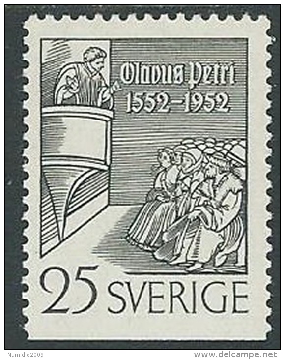 1952 SVEZIA OLIVUS PETRI 25 ORE MH * - ZX7.9 - Unused Stamps