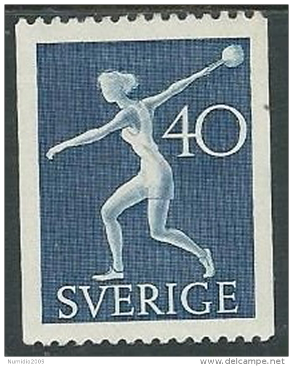 1953 SVEZIA ATLETICA SVEDESE 40 ORE LANCIO MH * - ZX7.9 - Unused Stamps