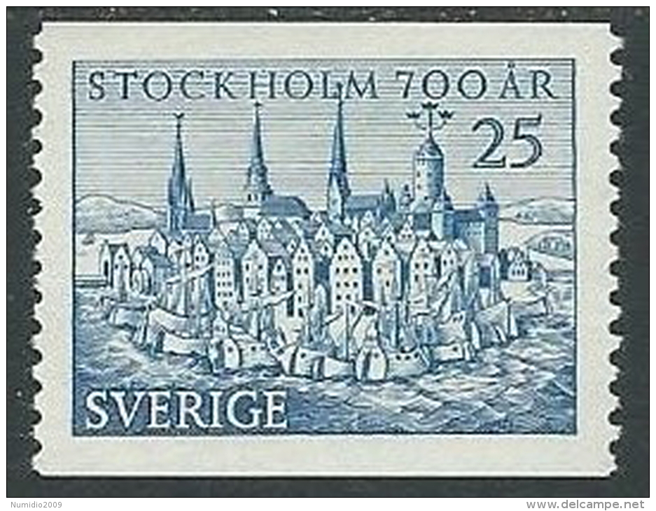1953 SVEZIA STOCCOLMA 25 ORE MH * - ZX7.9 - Unused Stamps