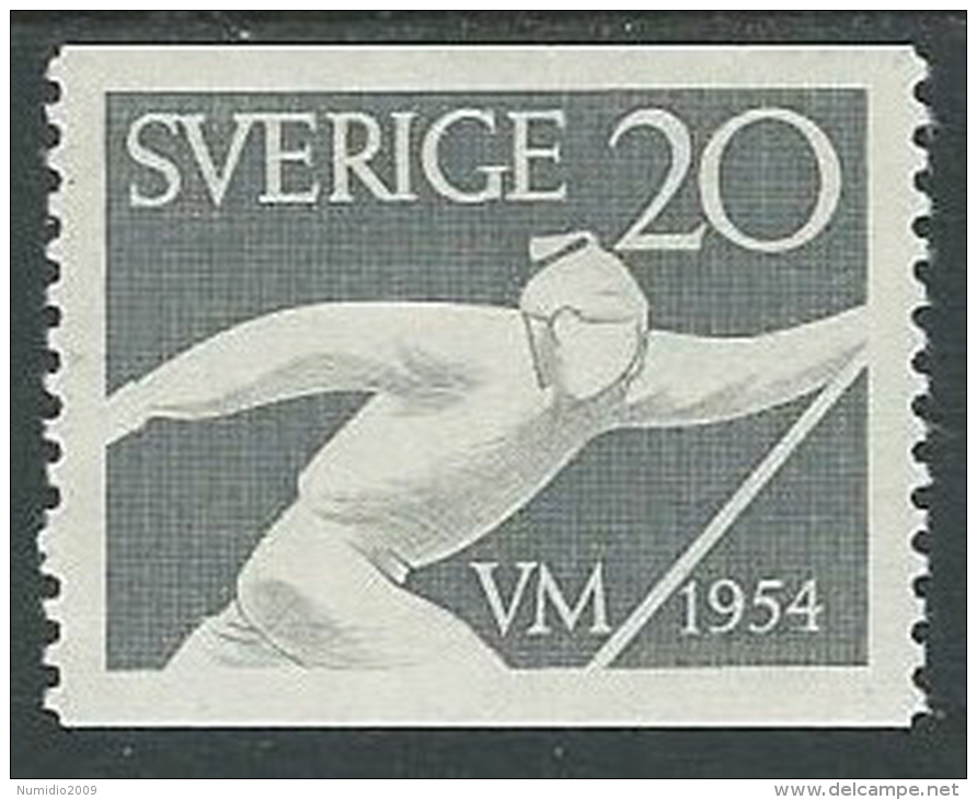 1954 SVEZIA MONDIALI DI SCI A ARE FALUN 20 ORE MH * - ZX7.9 - Unused Stamps