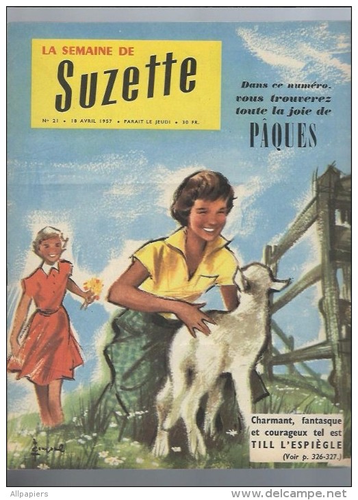 La Semaine De Suzette N°21 Régina Chez Les Sauvages - Le Grand Océan - Les Aventures De Till L'espiègle De 1957 - La Semaine De Suzette