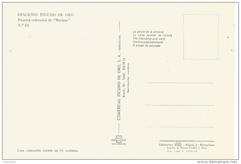 Z180 - POSTAL - IMAGENES ESCUDO DE ORO - PRIMERA COLECCION DE MARINAS - Nº 10 - Otros & Sin Clasificación