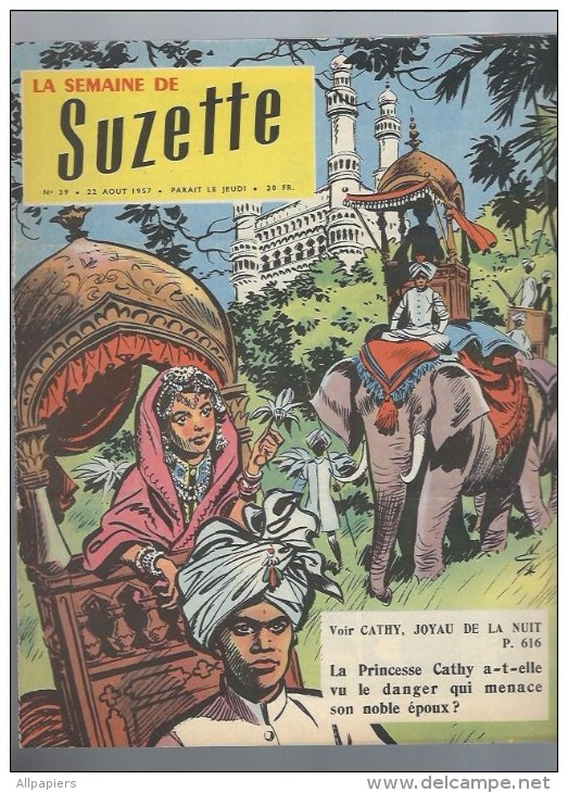 La Semaine De Suzette N°39 Soisik Et Marita - Le Grand Océan - Ohé, Cathy Joyau De Nuit De 1957 - La Semaine De Suzette