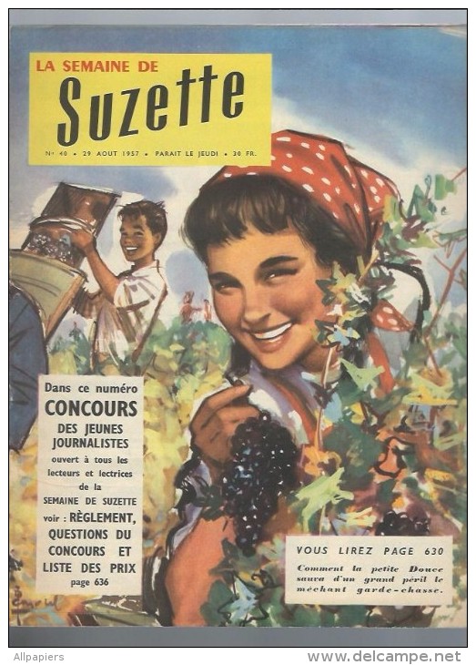 La Semaine De Suzette N°40 Claudine Cuisinière Les Meringues - Faute D'une Lettre - Le Secret De L'automate De 1957 - La Semaine De Suzette