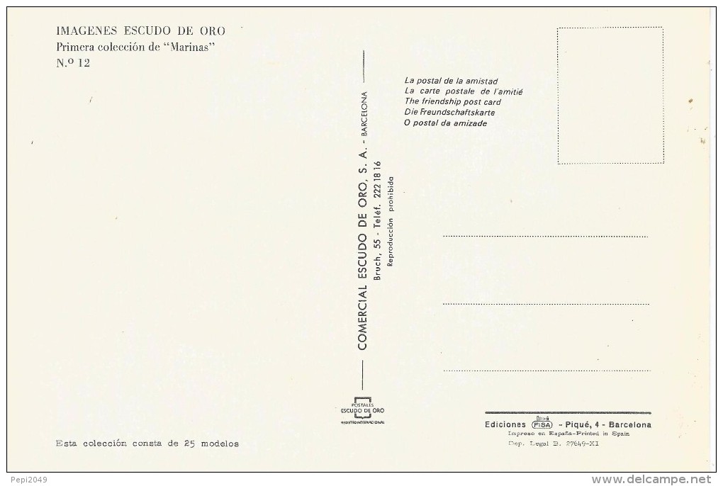 Z182 - POSTAL - IMAGENES ESCUDO DE ORO - PRIMERA COLECCION DE MARINAS - Nº 12 - Otros & Sin Clasificación