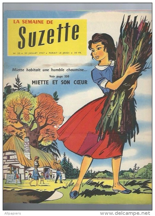 La Semaine De Suzette N°35 Claudine Ménagère Oh Les Moustiques - Miette Et Son Coeur - Quelle Vie Mènent-elles ? De 1957 - La Semaine De Suzette