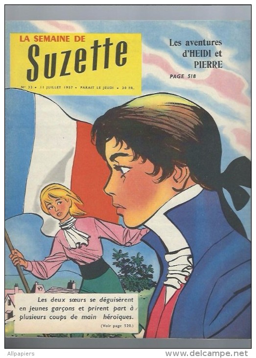 La Semaine De Suzette N°33 Pour Bambino Pour Jouer Au Jardin - Film : La Montagne Refleurira De 1957 - La Semaine De Suzette