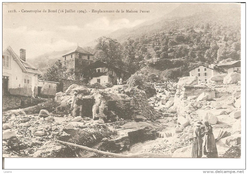 CATASTROPHE DE BOZEL  Emplacement De La Maison Perret - Bozel