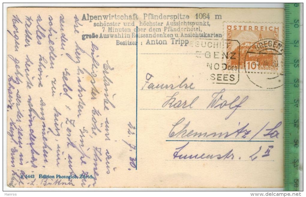 STARKENBURGERHÜTTE 1931, Verlag: MUCH HEISS, INNNSBRUCK --, POSTKARTE, Frankatur,  Stempel,  15.6.31 - Bregenz