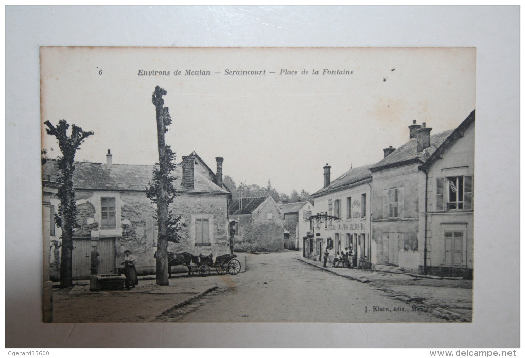 95 : Seraincourt - Place De  La Fontaine ( Attelage ) - Seraincourt