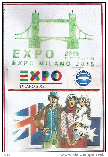 UK-GRANDE BRETAGNE. EXPO UNIVERSELLE MILANO 2015, Lettre Du Pavillon (Tower Bridge), Avec Tampon Officiel EXPO - Errors, Freaks & Oddities (EFOs