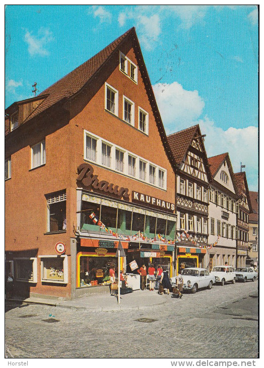 D-74613 Öhringen - Marktplatz - Hofapotheke - Kaufhaus Braun - Cars - Opel - VW - Nice Stamp - Oehringen