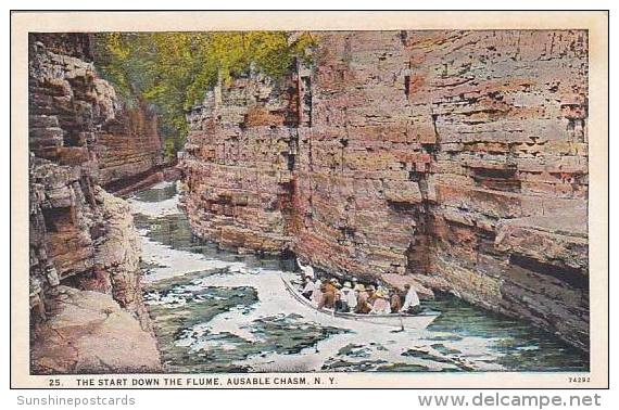 New York Ausable Chasm The Start Down The Flume - Adirondack