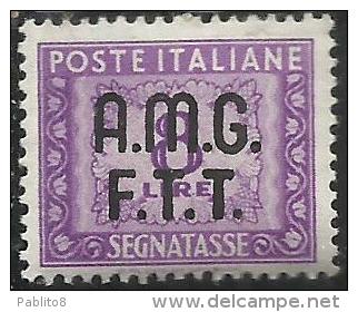 TRIESTE A 1947 1949 AMG-FTT SOPRASTAMPATO OVERPRINTED SEGNATASSE TAXES TASSE POSTAGE DUE LIRE 8 MNH BEN CENTRATO - Postage Due