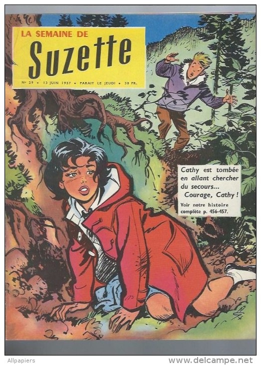 La Semaine De Suzette N°29 Claudine Cuisinière Des Cerises Pour L'hiver - Liane L'esseulée - Ninette Le Caniche Marron - La Semaine De Suzette