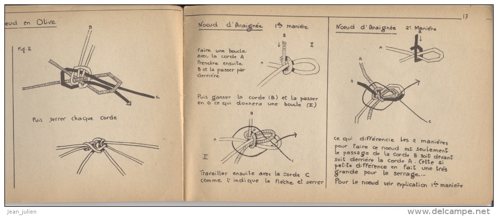 MATELOTAGE  - CENTS NOEUDS   - F. DEHOLLAIN  - Nombreuses Illustrations -  1946 - Rare - Bateau