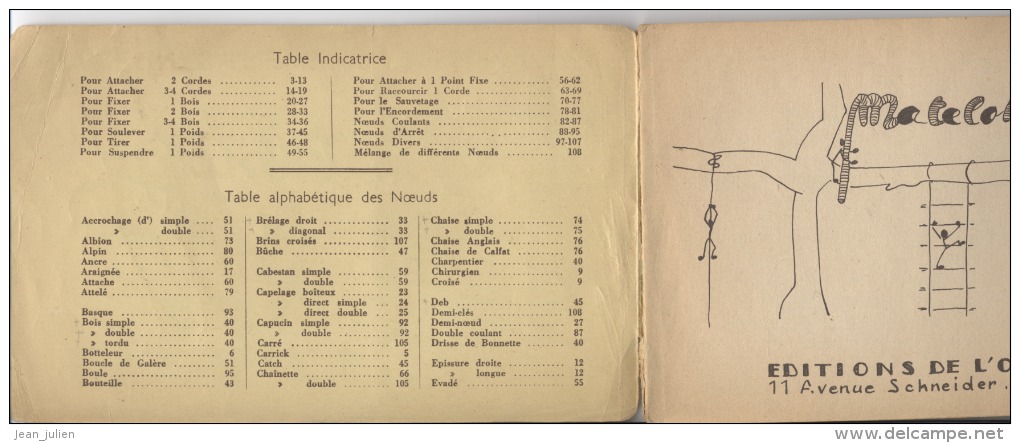 MATELOTAGE  - CENTS NOEUDS   - F. DEHOLLAIN  - Nombreuses Illustrations -  1946 - Rare - Bateau