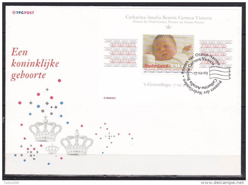 2003 Prinses Catharina-Amalia Blokje Op Speciale Envelop Onbeschreven NVPH 2243 - Cartas & Documentos