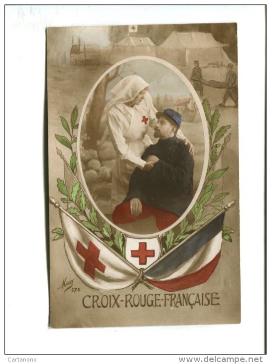 Cp - Croix Rouge Française - (Infirmière De La Croix Rouge Au Près D'un Soldat) - Rotes Kreuz