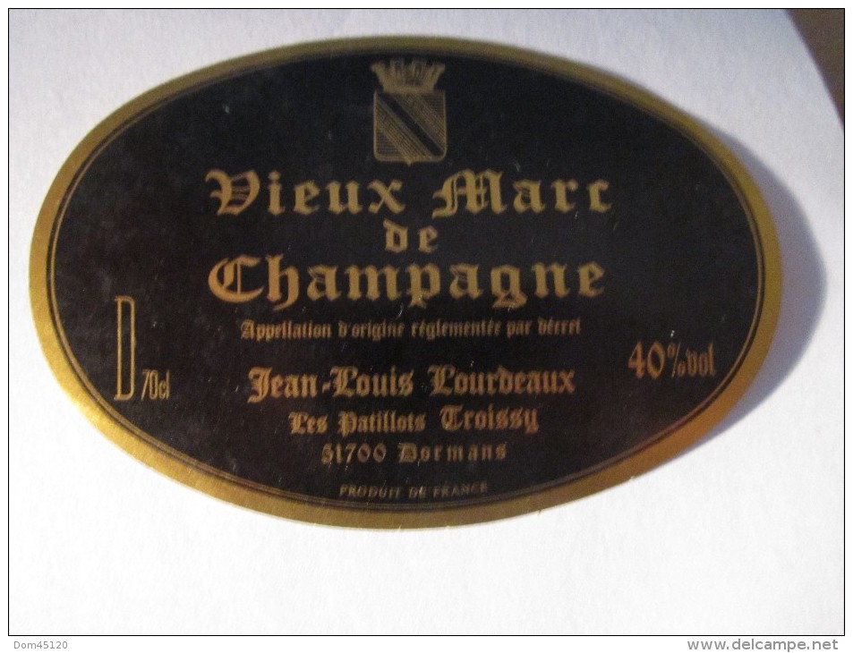 -1 Etiquette---VIEUX-MARC-DE-CHAMPAGNE---40%--NEUVE- - Champagne