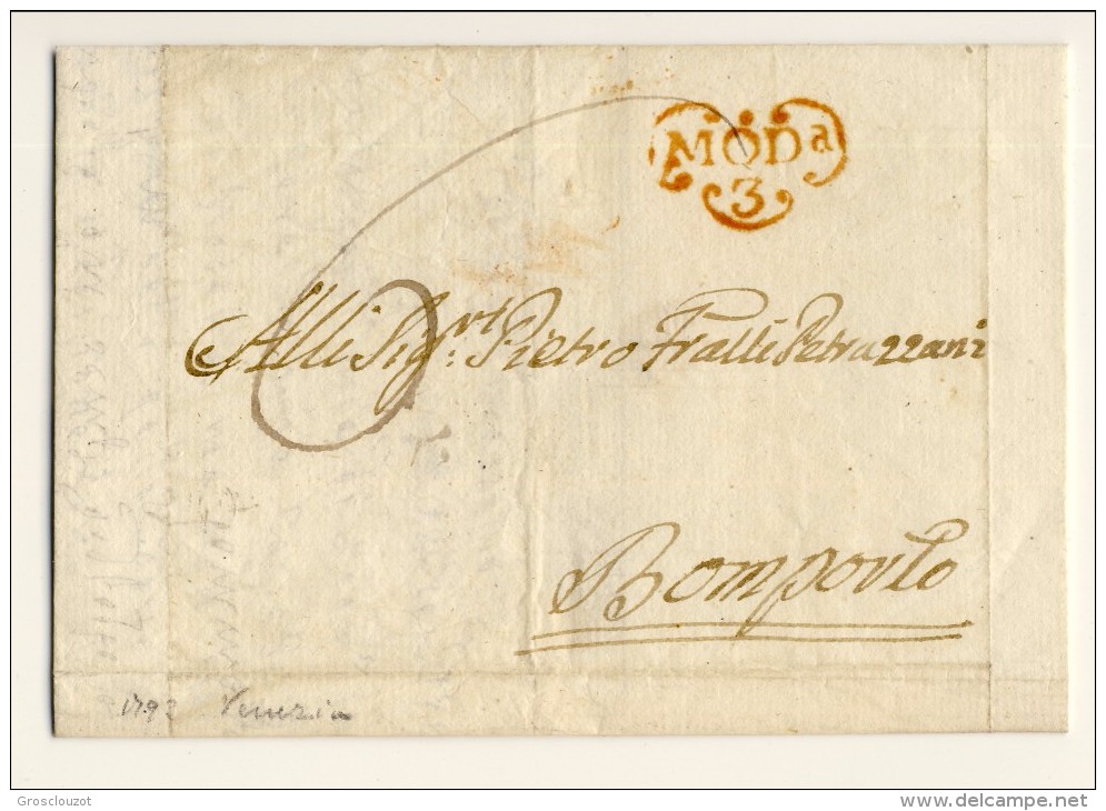 Modena. Eccezionale Raccolta 150 Pieghi 1770-1798 Su Carta Pergamena Con Annulli A Cuore Serie Rosso-verde-nero. € 1100; - Modena