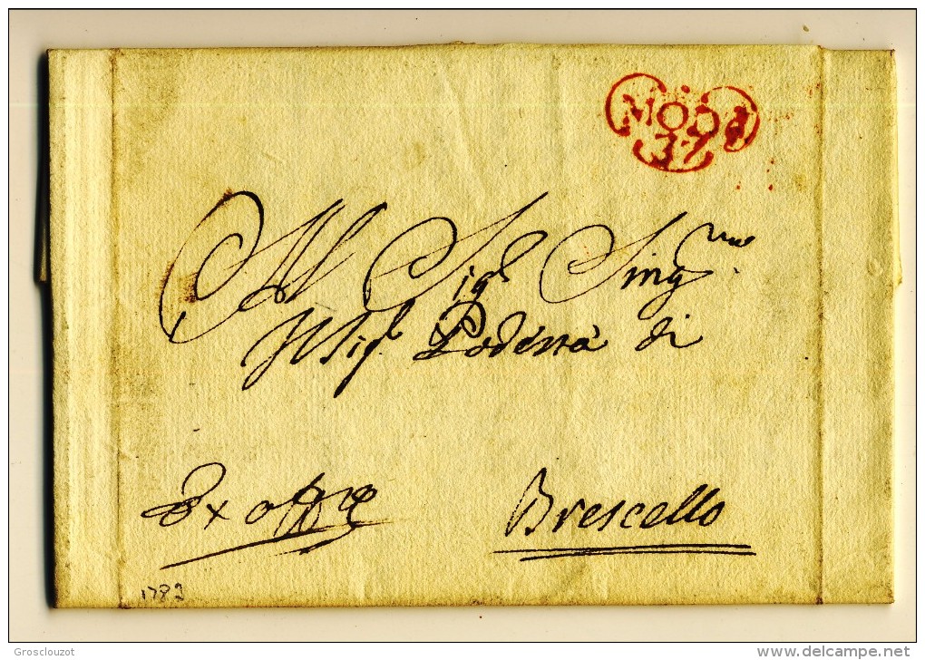 Modena. Eccezionale raccolta 150 pieghi 1770-1798 su carta pergamena con annulli a cuore serie rosso-verde-nero. € 1100;