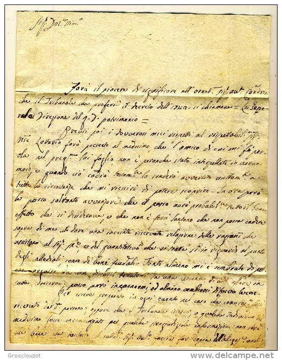 Modena. Eccezionale raccolta 150 pieghi 1770-1798 su carta pergamena con annulli a cuore serie rosso-verde-nero. € 1100;