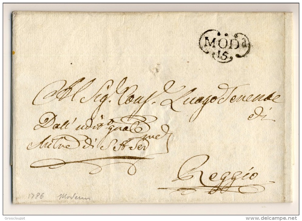 Modena. Eccezionale raccolta 150 pieghi 1770-1798 su carta pergamena con annulli a cuore serie rosso-verde-nero. € 1100;