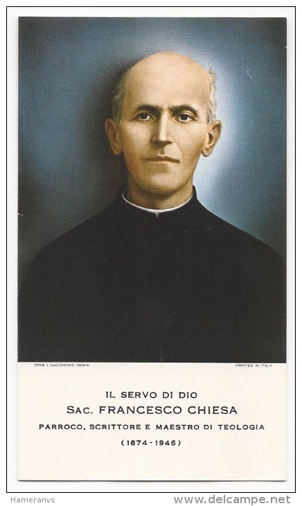 Servo Di Dio Sacerdote Francesco Chiesa - B6 - Devotion Images