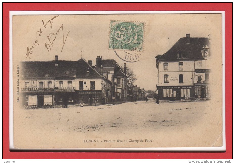 61 - LONGNY --  Place Et Rue Du Champ De Foire - Longny Au Perche