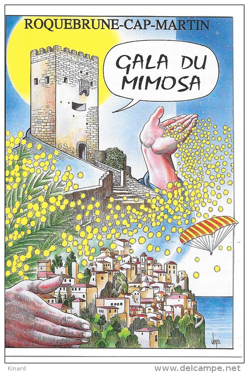 CPA.  ILLUSTRATEUR . B. VEYRI.....ROQUEBRUNE CAP MARTIN..11°. GALA DU MIMOSA....1995...TBE. - Veyri, Bernard